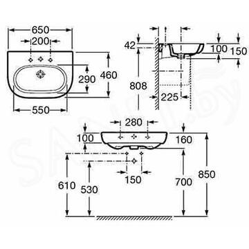 Умывальник Roca Meridian 327241