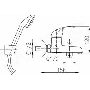 Смеситель для ванны Armatura Atut Eco-Kran 5514-550-00