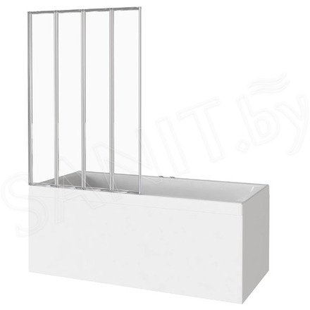 Душевая шторка на ванну Good Door SCREEN GR4-100 C-CH профиль хром