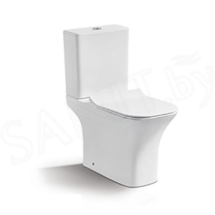 Напольный унитаз CeramaLux 1215-P безободковый (с крышкой SoftClose)