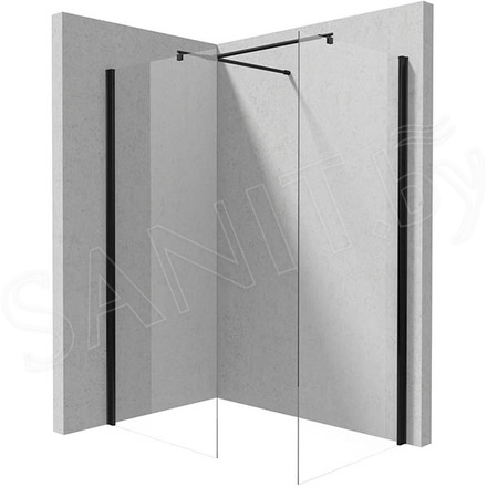 Душевое ограждение Deante Kerria Plus Nero Walk-in прозрачный