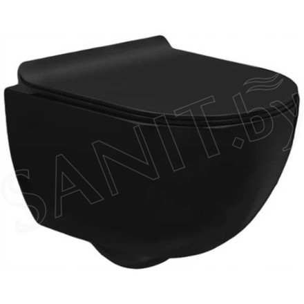 Подвесной унитаз Rea Carlo Mini Rimless Black Mat C8405