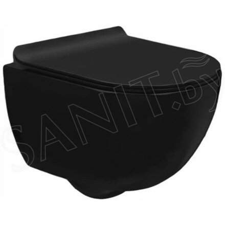 Подвесной унитаз Rea Carlo Mini Rimless Black Mat C8405
