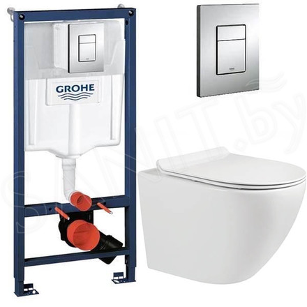 Комплект инсталляции Grohe Rapid SL 38772001 с подвесным унитазом Milleau Alby 203