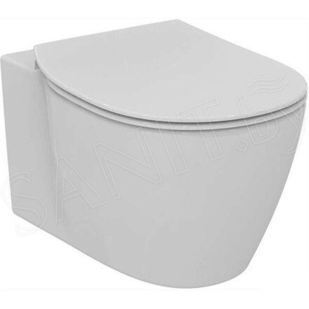 Подвесной унитаз Ideal Standard Connect AquaBlade E047901 безободковый с сиденьем Soft-close E772401