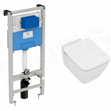 Комплект инсталляции Ideal Standard Prosys Frame 120 M с подвесным унитазом Strada II AquaBlade и крышкой SoftClose