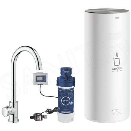Смеситель для кухонной мойки Grohe Red Mono 30080001 в комплекте с бойлером