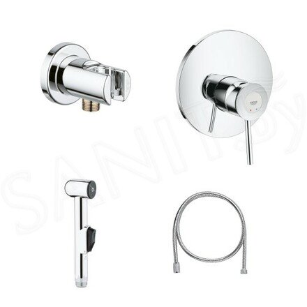 Смеситель встраиваемый Grohe BauClassic 29048000 с гигиеническим душем Trigger Spray 28343000