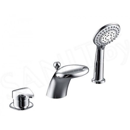 Смеситель на борт ванны на 3 отверстия Bravat Cascade Cobra F5140197CP-1-RUS