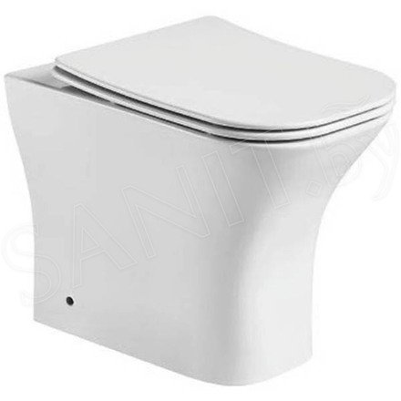 Приставной унитаз CeramaLux 215D безободковый (с крышкой SoftClose)