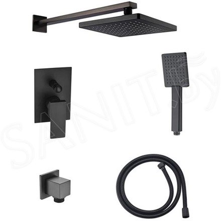Душевая система скрытого монтажа Ahti Hamina Black HA405318