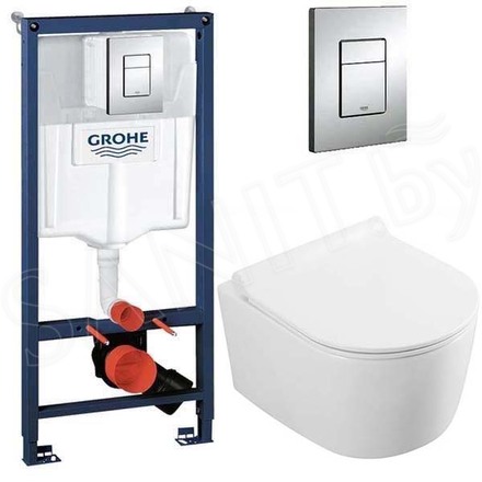 Комплект инсталляции Grohe Rapid SL 38772001 с подвесным унитазом Uptrend Corona Rimless TR2197