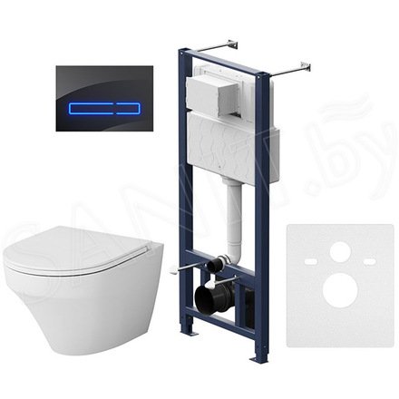 Комплект инсталляции AM.PM Pro IS450A38.501700 с кнопкой Touchless Pro и подвесным унитазом Inspire FlashClean