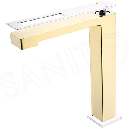 Смеситель для умывальника Boheme Q 142-GCR Gold Chrome