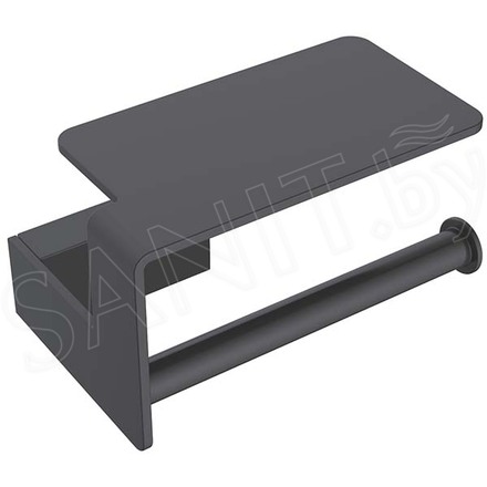 Держатель для туалетной бумаги Boheme Q Black 10941-B / 10941-CR-B / 10941-G-B с полкой для телефона