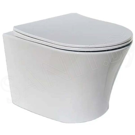 Подвесной унитаз Cerutti Adige Aria MW CT9245 / Adige Aria CT7837 безободковый с крышкой SoftClose
