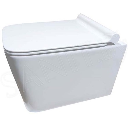 Подвесной унитаз Cerutti Maiella Aria MW CT9164 / Maiella Aria CT7402 безободковый с крышкой SoftClose