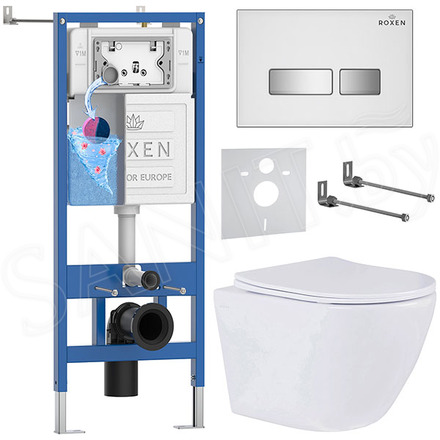 Комплект инсталляции 6 в 1 Roxen StounFix Dual Fresh 633220 с аромадозатором