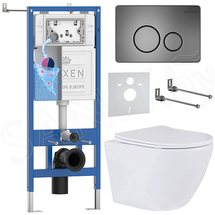 Комплект инсталляции 6 в 1 Roxen StounFix Dual Fresh 624013 с аромадозатором