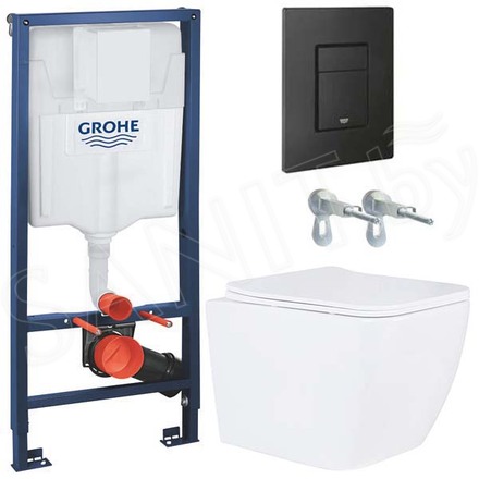 Комплект инсталляции Grohe Solido 38811KF0 с унитазом Roxen Cube 530135-01 Rimless Soft Close