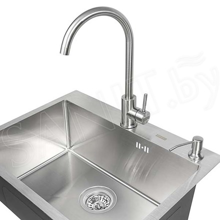 Кухонная мойка Arfeka Eco AR 60 Satin со смесителем и дозатором