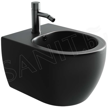 Подвесное биде CeramicaNova Play CN3002MB с донным клапаном