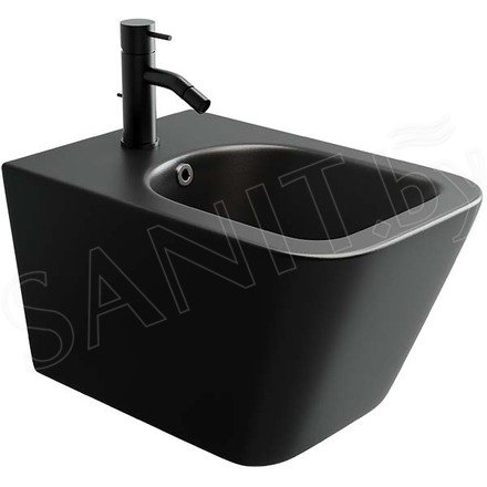 Подвесное биде CeramicaNova Metric CN3008MB с донным клапаном