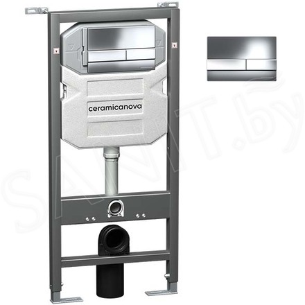 Инсталляция для подвесного унитаза CeramicaNova Envision CN1002CH 3 в 1