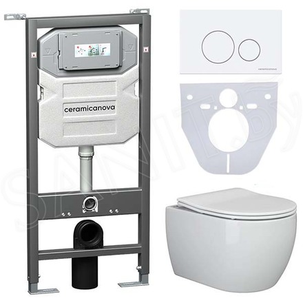 Комплект инсталляции 4 в 1 CeramicaNova Play CN3001-1001W-1000