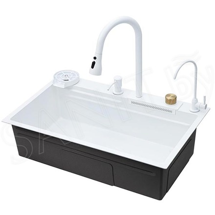 Кухонная мойка Savol S-SC003W со смесителем 8 в 1