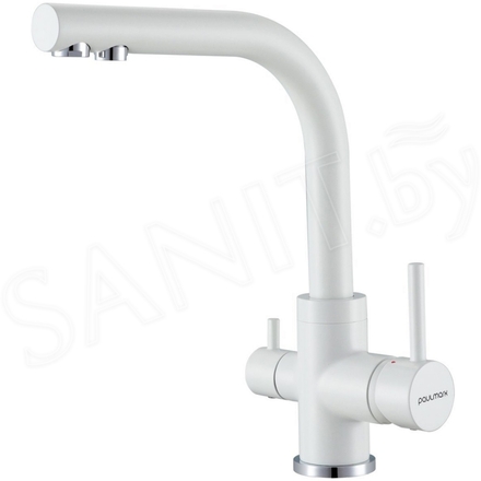 Смеситель для кухонной мойки Paulmark Essen Es213011-431TW(WH) / Es213011-BE с подключением к фильтру воды