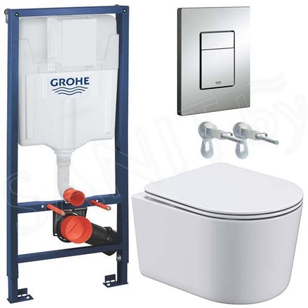Комплект инсталляции Grohe Rapid SL 38772001 с унитазом Roxen Simple Compact 530120-01 Rimless Soft Close