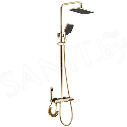 Душевая стойка Rea Rob Gold REA-P6625 / Gold matt REA-P6623 с термостатом
