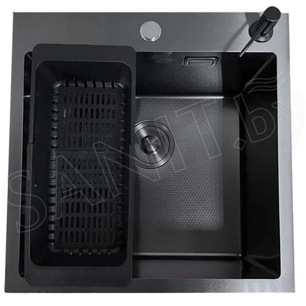 Кухонная мойка Stellar S4848NB-Decor / S5050NB-Decor с коландером и дозатором