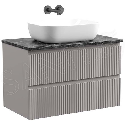 Тумба под умывальник Sancos Snob R Doha Soft со столешницей Black sky и умывальником Element CN6008