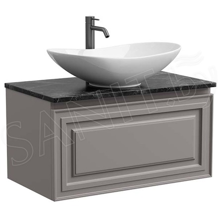 Тумба под умывальник Sancos Very Doha Soft со столешницей Black sky и умывальником Element CN6015