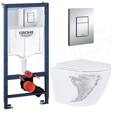 Комплект инсталляции Grohe Rapid SL 38772001 с унитазом Roxen Antares Tornado 530205-01