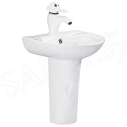 Умывальник SantiLine SL-2115W с пьедесталом