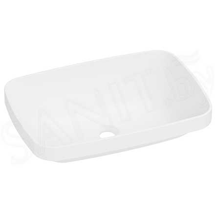 Умывальник Belux Джаз 540 прямоугольник белый матовый Solid Surface