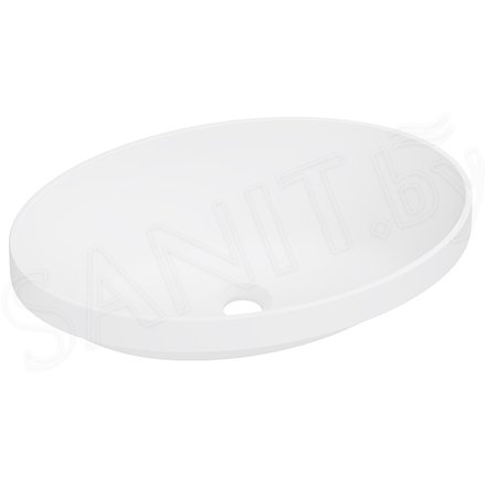 Умывальник Belux Джаз 540 / 610 эллипс белый матовый Solid Surface