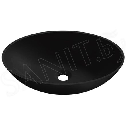 Умывальник Belux Дубай Д-480 черный матовый Solid Surface