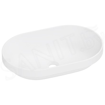Умывальник Belux Джаз 560 овал белый матовый Solid Surface