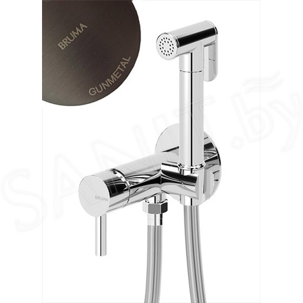 Смеситель встраиваемый Bruma Bidet 1078611MG Gunmetal с гигиеническим душем