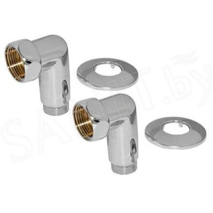 Комплект угловых американок 1"x1" Г/Ш сатин