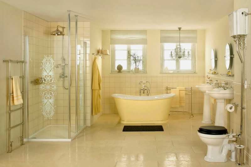 Фото классического интерьера ванной комнаты